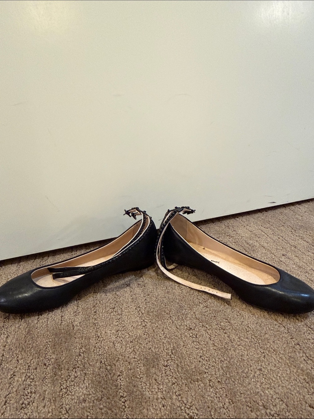 Alice + Olivia Black Ankle-Strap Ballet Flats - Picture 2 of 4